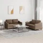 Sofa set with cushions 2 pieces brown fabric by , Sofas - Ref: Foro24-3201805, Price: 404,81 €, Discount: %