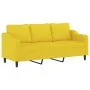 Juego de sofás con cojines 2 piezas tela amarillo claro de , Sofás - Ref: Foro24-3201839, Precio: 415,05 €, Descuento: %