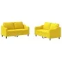 Juego de sofás con cojines 2 piezas tela amarillo claro de , Sofás - Ref: Foro24-3201807, Precio: 402,34 €, Descuento: %