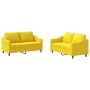 Juego de sofás con cojines 2 piezas tela amarillo claro de , Sofás - Ref: Foro24-3201807, Precio: 408,48 €, Descuento: %