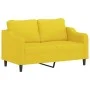 Juego de sofás con cojines 2 piezas tela amarillo claro de , Sofás - Ref: Foro24-3201807, Precio: 402,34 €, Descuento: %