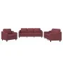 Juego de sofás con cojines 3 piezas tela rojo tinto de , Sofás - Ref: Foro24-3201776, Precio: 677,72 €, Descuento: %