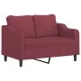 Juego de sofás con cojines 3 piezas tela rojo tinto de , Sofás - Ref: Foro24-3201776, Precio: 677,72 €, Descuento: %