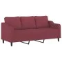 Three-piece sofa set with red wine fabric cushions by , Sofas - Ref: Foro24-3201776, Price: 677,72 €, Discount: %