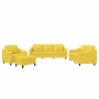 Juego de sofás con cojines 4 piezas tela amarillo claro de , Sofás - Ref: Foro24-3201783, Precio: 609,09 €, Descuento: %