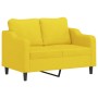 Juego de sofás con cojines 4 piezas tela amarillo claro de , Sofás - Ref: Foro24-3201783, Precio: 609,09 €, Descuento: %