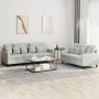 Juego de sofás con cojines 2 piezas terciopelo gris claro de , Sofás - Ref: Foro24-3201720, Precio: 474,97 €, Descuento: %