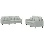 Juego de sofás con cojines 2 piezas terciopelo gris claro de , Sofás - Ref: Foro24-3201720, Precio: 474,97 €, Descuento: %
