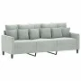 Juego de sofás con cojines 2 piezas terciopelo gris claro de , Sofás - Ref: Foro24-3201720, Precio: 474,97 €, Descuento: %