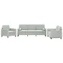 Juego de sofás con cojines 3 piezas terciopelo gris claro de , Sofás - Ref: Foro24-3201954, Precio: 601,06 €, Descuento: %