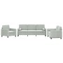 Juego de sofás con cojines 3 piezas terciopelo gris claro de , Sofás - Ref: Foro24-3201954, Precio: 589,83 €, Descuento: %
