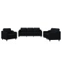 Juego de sofás con cojines 3 piezas tela negro de , Sofás - Ref: Foro24-3201774, Precio: 588,68 €, Descuento: %
