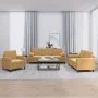 Three-piece brown velvet sofa set with cushions by , Sofas - Ref: Foro24-3201961, Price: 646,81 €, Discount: %