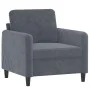 Juego de sofás 3 piezas terciopelo gris oscuro de , Sofás - Ref: Foro24-3201935, Precio: 599,48 €, Descuento: %