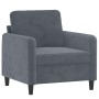 Juego de sofás 3 piezas terciopelo gris oscuro de , Sofás - Ref: Foro24-3201935, Precio: 588,67 €, Descuento: %