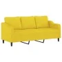 Juego de sofás con cojines 3 piezas tela amarillo claro de , Sofás - Ref: Foro24-3201847, Precio: 463,13 €, Descuento: %
