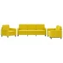 Juego de sofás 3 piezas terciopelo amarillo de , Sofás - Ref: Foro24-3201940, Precio: 666,36 €, Descuento: %