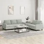 Sofagarnitur mit 2 Stück hellgrauen Samtkissen von , Sofas - Ref: Foro24-3201516, Preis: 477,33 €, Rabatt: %