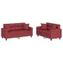 Juego de sofás con cojines 2 piezas cuero sintético rojo tinto de , Sofás - Ref: Foro24-3202375, Precio: 503,65 €, Descuento: %