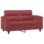 Juego de sofás con cojines 2 piezas cuero sintético rojo tinto de , Sofás - Ref: Foro24-3202375, Precio: 503,65 €, Descuento: %
