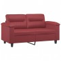 Juego de sofás con cojines 3 piezas cuero sintético rojo tinto de , Sofás - Ref: Foro24-3202380, Precio: 566,95 €, Descuento: %