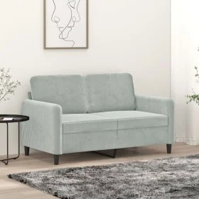 Sofá de 2 plazas de terciopelo gris claro 120 cm de , Sofás - Ref: Foro24-359432, Precio: 177,01 €, Descuento: %