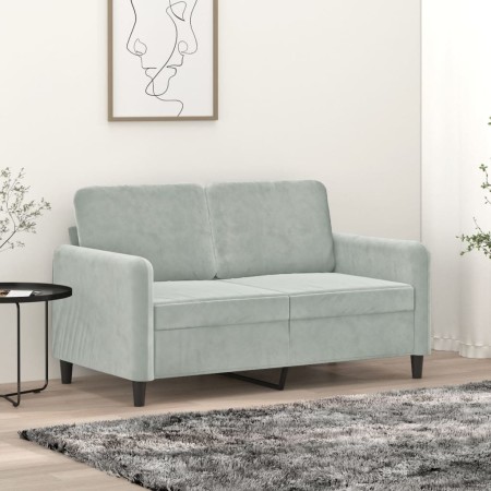 Sofá de 2 plazas de terciopelo gris claro 120 cm de , Sofás - Ref: Foro24-359432, Precio: 179,26 €, Descuento: %