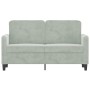Sofá de 2 plazas de terciopelo gris claro 120 cm de , Sofás - Ref: Foro24-359432, Precio: 179,26 €, Descuento: %