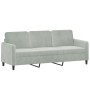 Juego de sofás con cojines 3 piezas terciopelo gris claro de , Sofás - Ref: Foro24-3202044, Precio: 497,44 €, Descuento: %