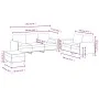 3-piece light gray velvet sofa set with cushions by , Sofas - Ref: Foro24-3202044, Price: 515,22 €, Discount: %