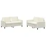Cream velvet 2-piece sofa set by , Sofas - Ref: Foro24-3201982, Price: 486,15 €, Discount: %