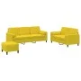 Juego de sofás con cojines 3 piezas terciopelo amarillo de , Sofás - Ref: Foro24-3202050, Precio: 578,82 €, Descuento: %
