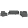 Juego de sofás con cojines 3 piezas tela gris oscuro de , Sofás - Ref: Foro24-3202071, Precio: 647,93 €, Descuento: %