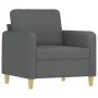Juego de sofás con cojines 3 piezas tela gris oscuro de , Sofás - Ref: Foro24-3202071, Precio: 647,93 €, Descuento: %