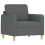 Juego de sofás con cojines 3 piezas tela gris oscuro de , Sofás - Ref: Foro24-3202071, Precio: 682,04 €, Descuento: %