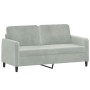 Juego de sofás con cojines 3 piezas terciopelo gris claro de , Sofás - Ref: Foro24-3202004, Precio: 431,69 €, Descuento: %