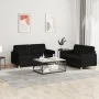 2-piece black fabric sofa set with cushions by , Sofas - Ref: Foro24-3202090, Price: 427,77 €, Discount: %