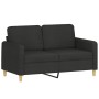 Juego de sofás con cojines 2 piezas tela negro de , Sofás - Ref: Foro24-3202090, Precio: 434,74 €, Descuento: %