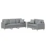Juego de sofás con cojines 2 piezas tela gris claro de , Sofás - Ref: Foro24-3202134, Precio: 499,52 €, Descuento: %