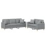 Juego de sofás con cojines 2 piezas tela gris claro de , Sofás - Ref: Foro24-3202134, Precio: 547,30 €, Descuento: %