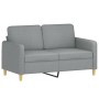 Juego de sofás con cojines 2 piezas tela gris claro de , Sofás - Ref: Foro24-3202134, Precio: 547,30 €, Descuento: %