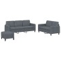 Juego de sofás 3 piezas terciopelo gris oscuro de , Sofás - Ref: Foro24-3202025, Precio: 493,09 €, Descuento: %