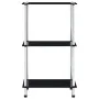Estantería 3 niveles cristal templado negro 40x40x67 cm de vidaXL, Librerías y estanterías - Ref: Foro24-249509, Precio: 38,9...