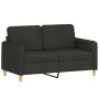 Juego de sofás con cojines 2 piezas tela negro de , Sofás - Ref: Foro24-3202122, Precio: 591,52 €, Descuento: %