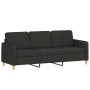 Juego de sofás con cojines 2 piezas tela negro de , Sofás - Ref: Foro24-3202122, Precio: 591,52 €, Descuento: %