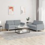 Juego de sofás con cojines 2 piezas tela gris claro de , Sofás - Ref: Foro24-3202086, Precio: 432,79 €, Descuento: %