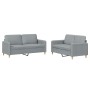 Juego de sofás con cojines 2 piezas tela gris claro de , Sofás - Ref: Foro24-3202086, Precio: 432,79 €, Descuento: %