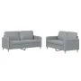 Set von Sofas mit 2 Stück Kissen aus hellgrauem Stoff von , Sofas - Ref: Foro24-3202086, Preis: 424,72 €, Rabatt: %