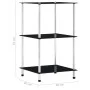 Estantería 3 niveles cristal templado negro 40x40x67 cm de vidaXL, Librerías y estanterías - Ref: Foro24-249509, Precio: 38,9...