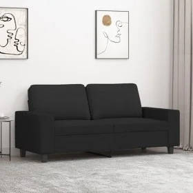 Sofá de 2 plazas de tela negro 140 cm de , Sofás - Ref: Foro24-359395, Precio: 237,39 €, Descuento: %